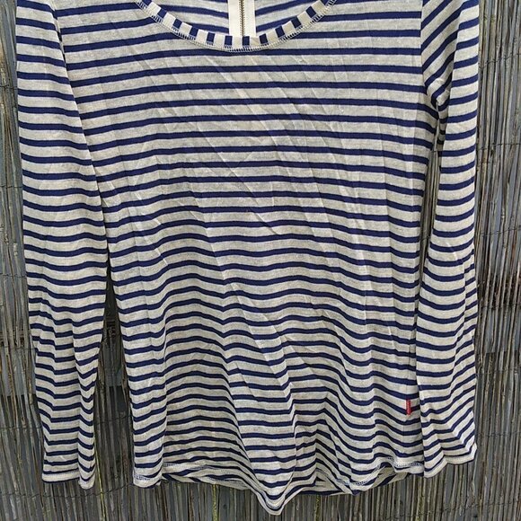 Collection by Jackpot Striped Long Sleeve Top Lightweight Navy/Off Wh. - XS - Picture 4 of 12